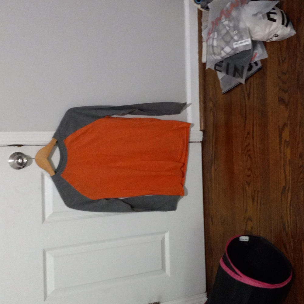 Orange and Grey long sleeved tee
